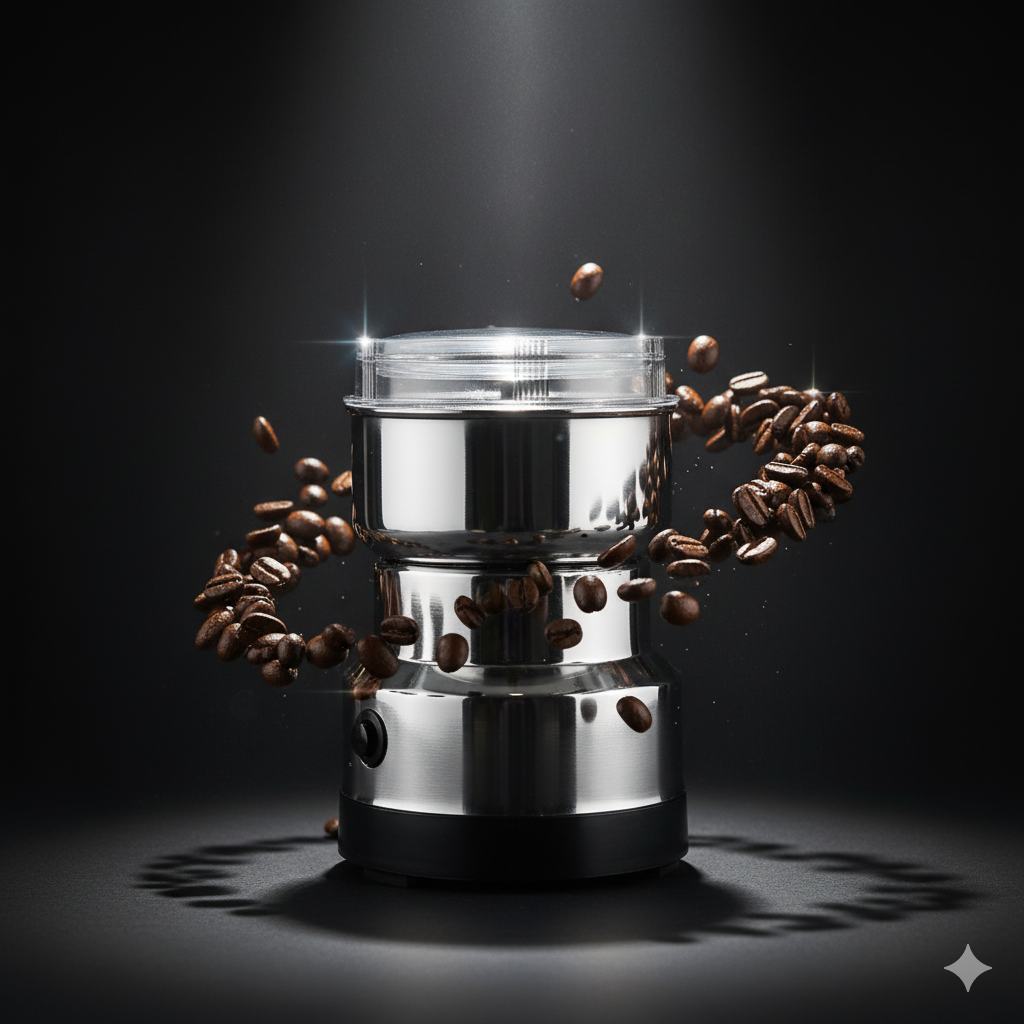 🇩🇪  طاحونة كهربائية ألمانية للقهوة والتوابل الفاخرة – جودة عالية + ضمان