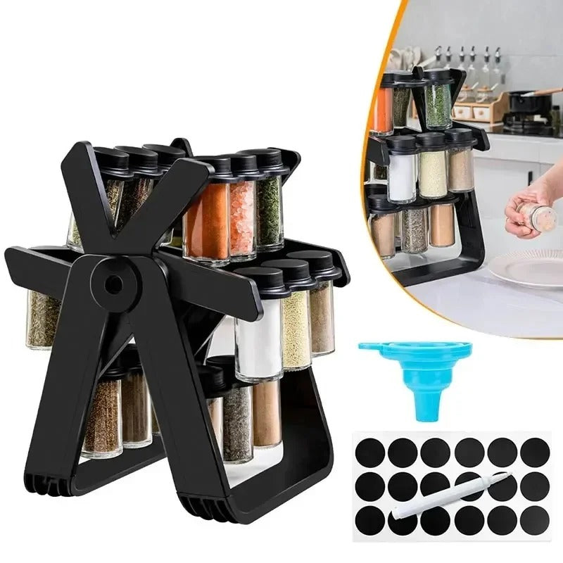 حامل التوابل الدوار 360° - نظام ذكي لمطبخ عصري