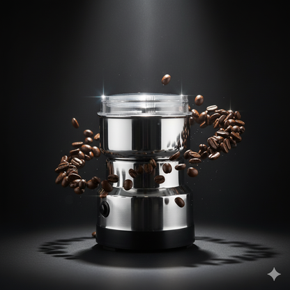 🇩🇪  طاحونة كهربائية ألمانية للقهوة والتوابل الفاخرة – جودة عالية + ضمان