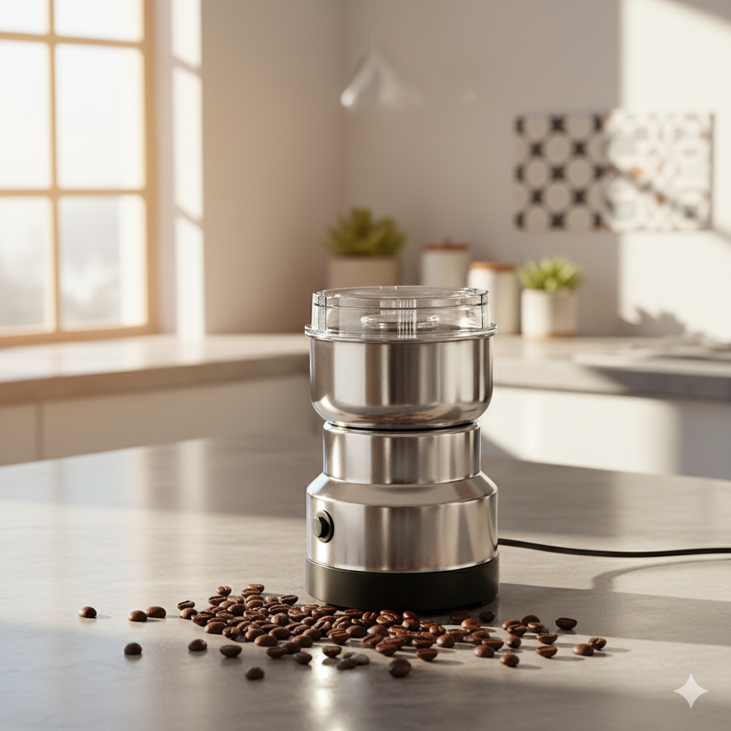 🇩🇪  طاحونة كهربائية ألمانية للقهوة والتوابل الفاخرة – جودة عالية + ضمان