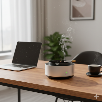 منفضة السجائر الإلكترونية مع نظام تنقية الهواء