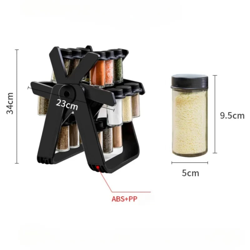 حامل التوابل الدوار 360° - نظام ذكي لمطبخ عصري