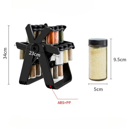 حامل التوابل الدوار 360° - نظام ذكي لمطبخ عصري